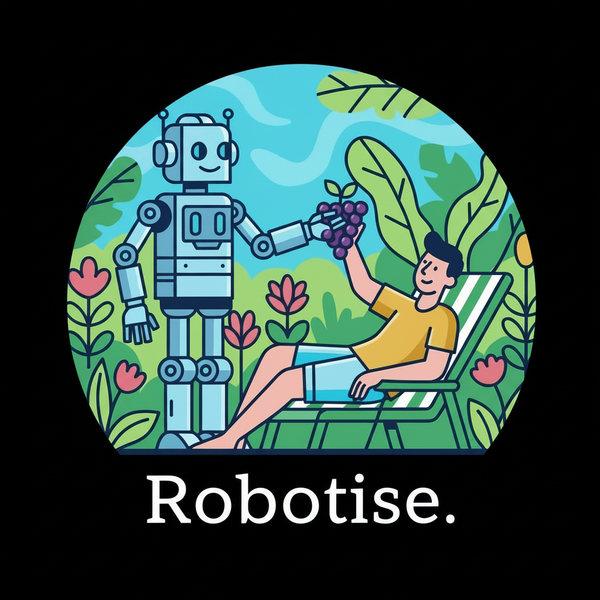 Robotise logo with black background